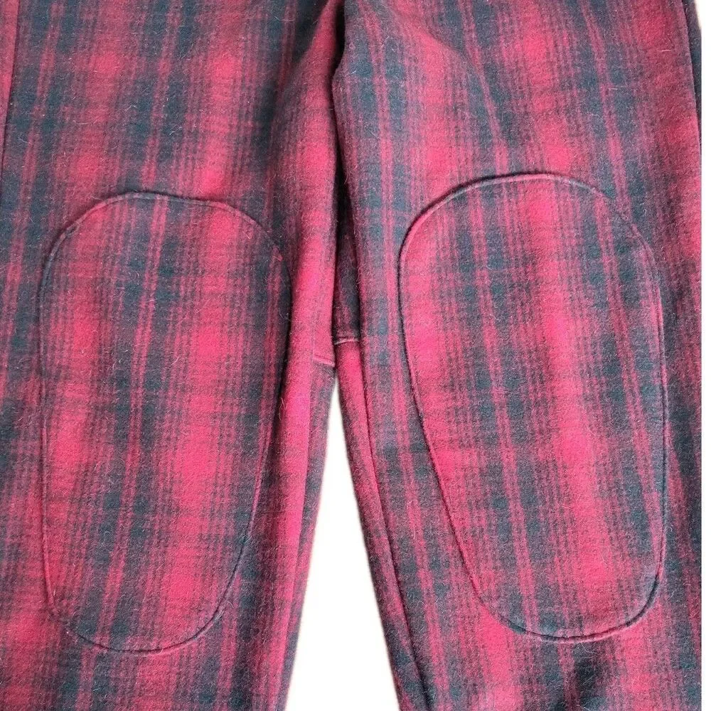 Vintage Woolrich Men's 36x32 Buffalo Plaid Wool Hunting Pants Double Knee/Seat